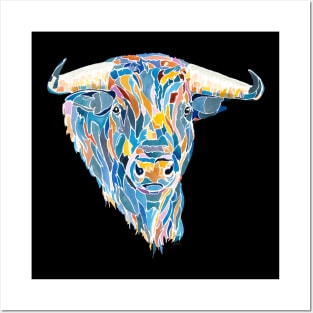 Colorful corrida bull Posters and Art